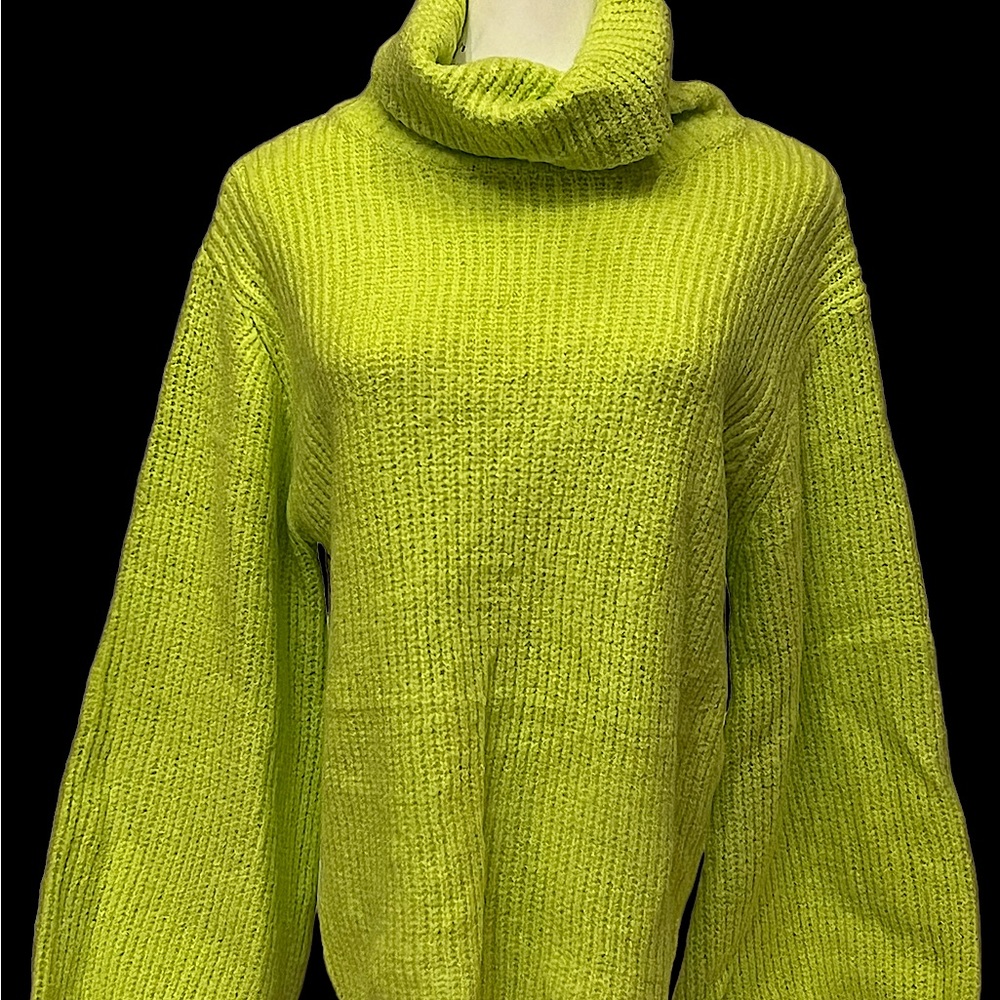 Fashion Apparel & Accessories sweater. Neon green in color.